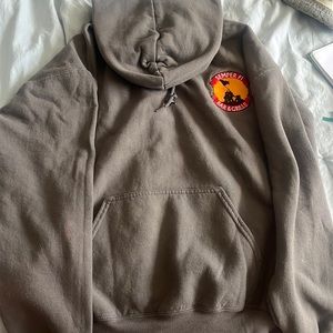 Gray, marine bar, grill, hoodie, size large